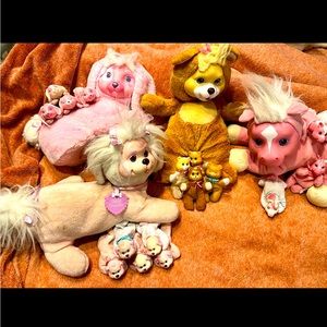 Vintage 90s Hasbro Surprise Kitty, Puppy ,Baby cub,Pony and Bunny
